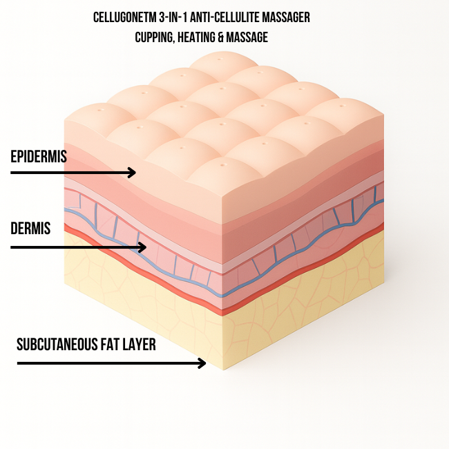 CelluGone™ 3-in-1 Anti-Cellulite Massager | Cupping, Heating & Massage | 12 Suction Levels | Portable, USB Rechargeable & Easy to Use at Home
