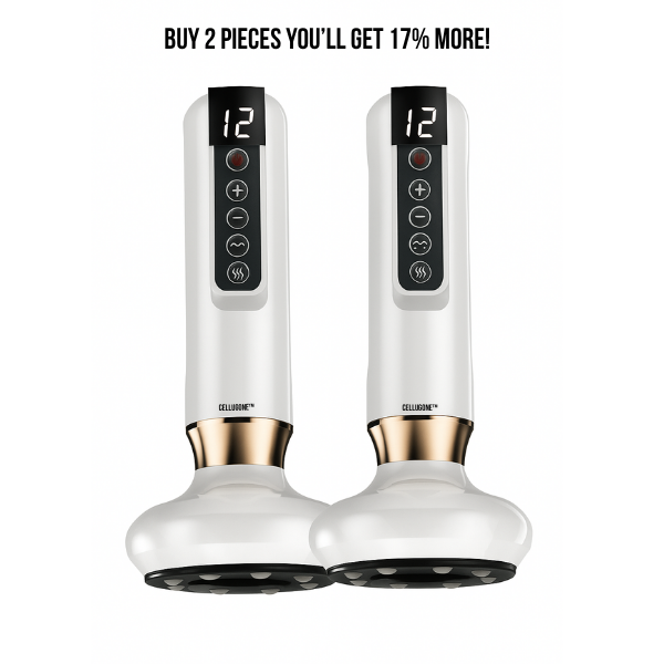 CelluGone™ 3-in-1 Anti-Cellulite Massager | Cupping, Heating & Massage | 12 Suction Levels | Portable, USB Rechargeable & Easy to Use at Home