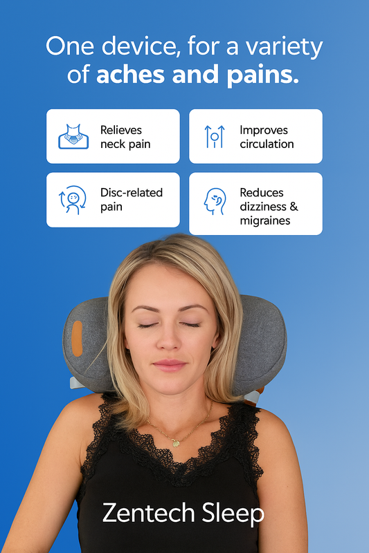 Zentech Sleep Better sleep 245 Reviews (4.9) ⭐⭐⭐⭐⭐ "Eliminate neck pain in one week!"