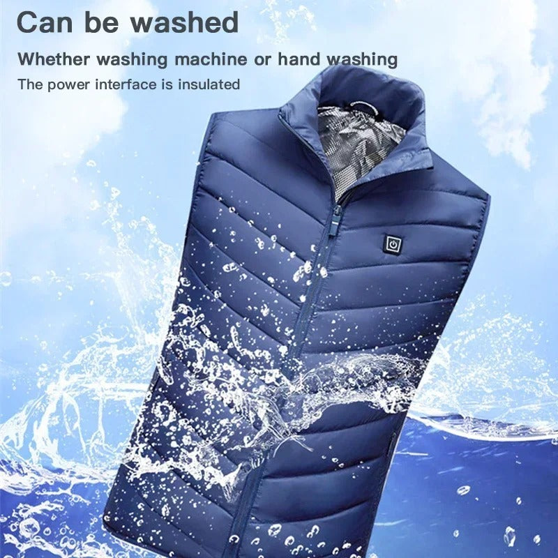 HeatZone Pro 9, Unisex Vest: Heated and Waterproof (9 area heating)